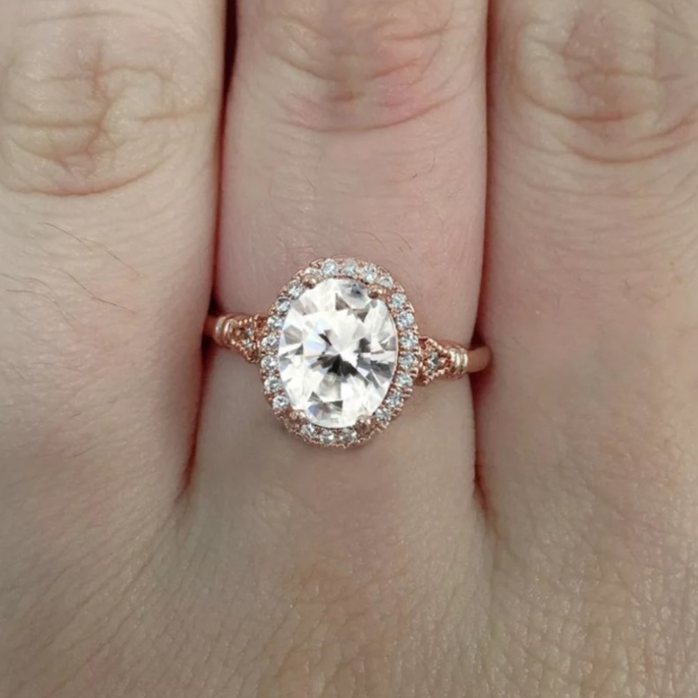 18K rose gold plated ring - Picture 4 of 6